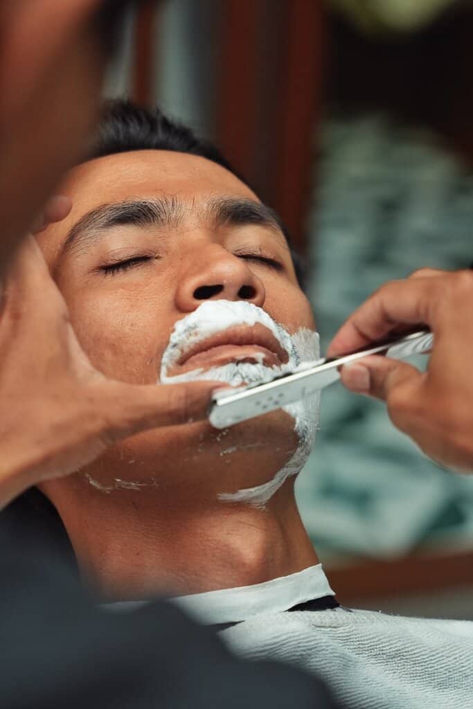 Hot towel clean shave